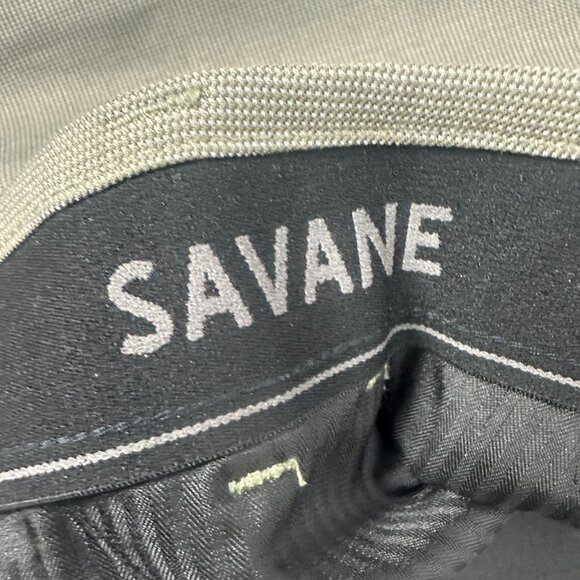 Savane Mens Performance Dress Pants 42 Flat Front Stretch Comfort Waistband Gray - Picture 5 of 6